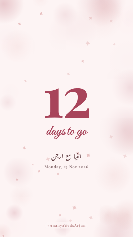Days To Go · Blush — wedding invitation video design
