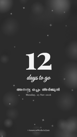 Days To Go · Noir — wedding invitation video design