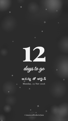 Days To Go · Noir — wedding invitation video design