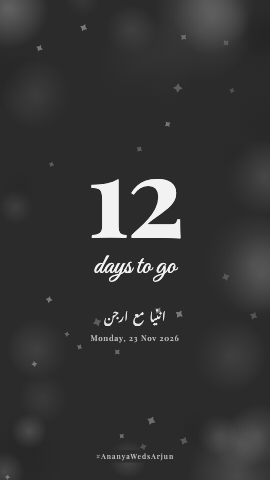 Days To Go · Noir — wedding invitation video design