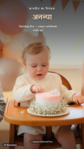 First Birthday Film — birthday invitation video design