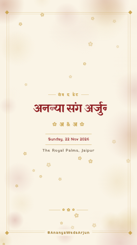 Sindoor Promise — save-the-date invitation video design